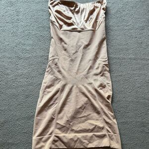 Spanx Slimmer & Shine Strapless Slip Rose Gold Size Small Nude Slimming Shaping